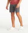 Model wearing UNTUCKit Dark Grey Traveler Shorts