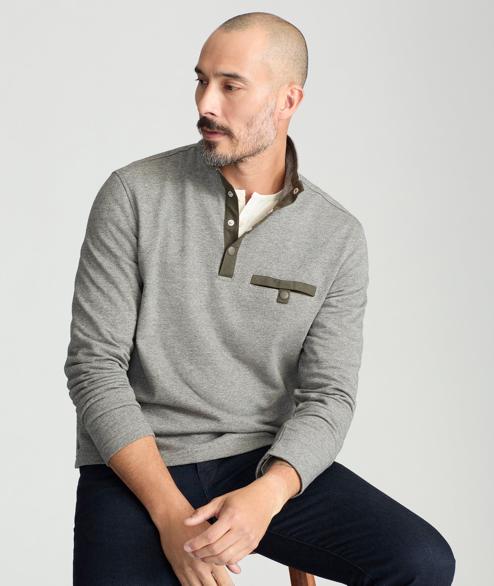 Gray fleece pullover online