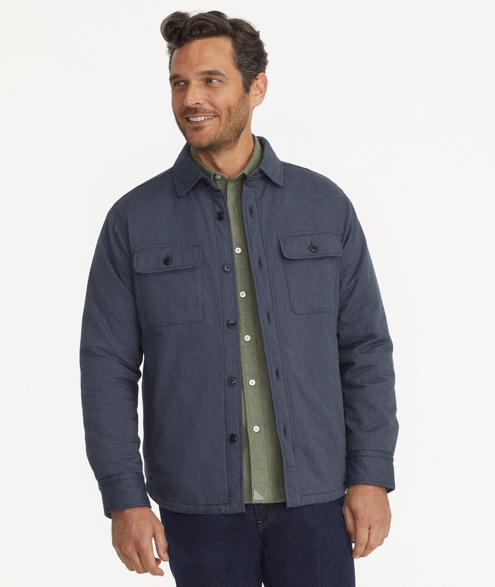 Navy overshirt outlet jacket