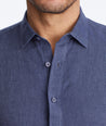 Wrinkle-Resistant Linen Short-Sleeve Araujo Shirt - FINAL SALE