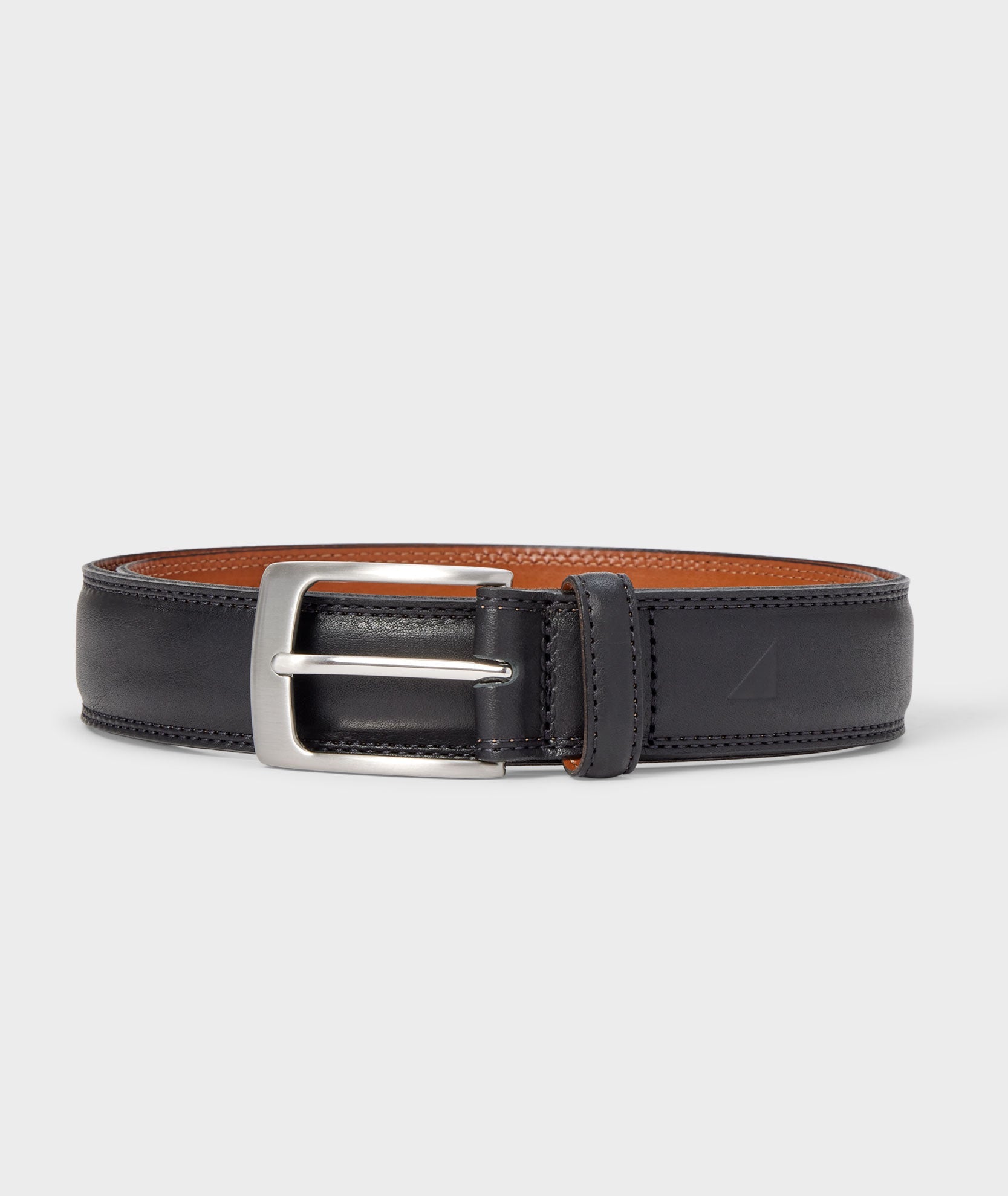 UNTUCKit Double Stitch Leather Belt 34 Regular Fit Black