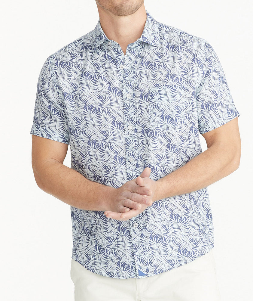 Linen Printed Short-Sleeve Driscoll Shirt - FINAL SALE