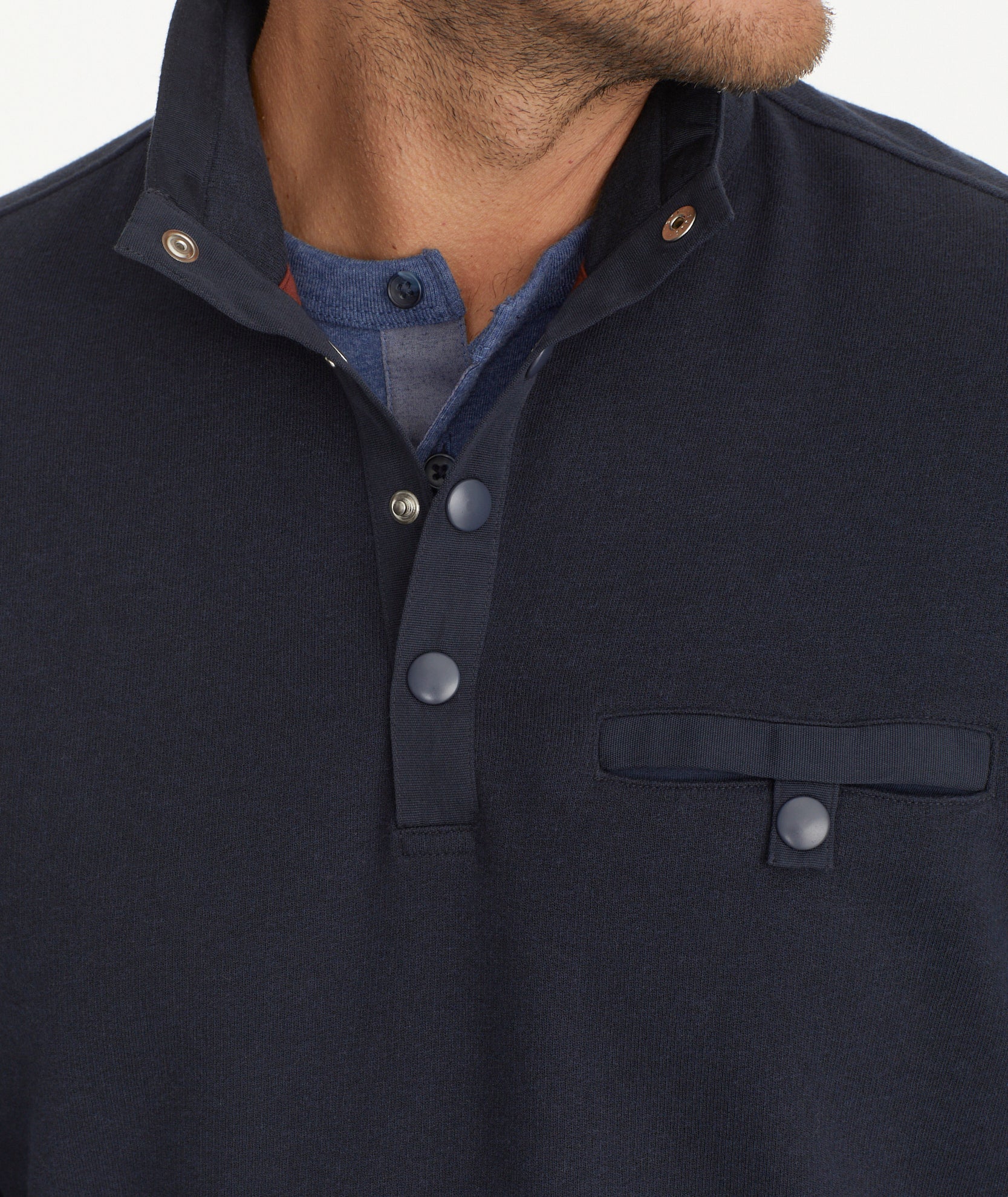 Navy top fleece pullover