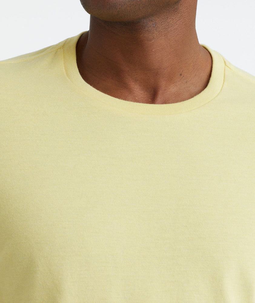 Model wearing a Light Yellow Ultrasoft Tee